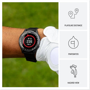 Garmin Approach S50, Slate/Black Nylon GPS Golf Smartwatch Bundle