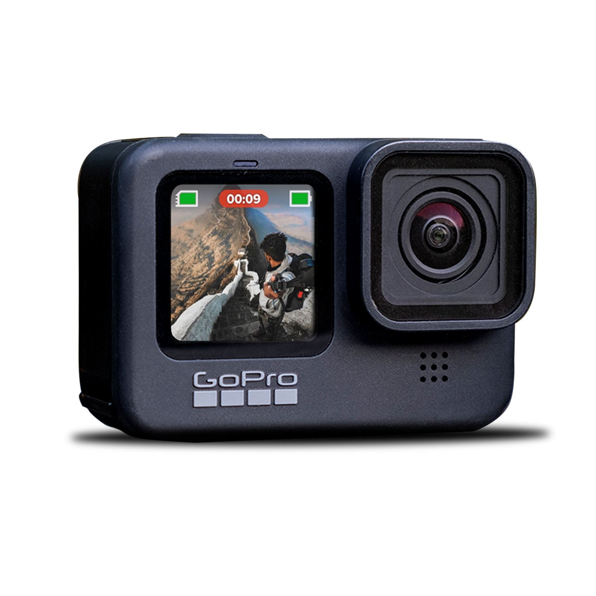 GoPro HERO9 Black - Waterproof Action Camera + 64GB Card and Extra HERO9 Battery GoPro