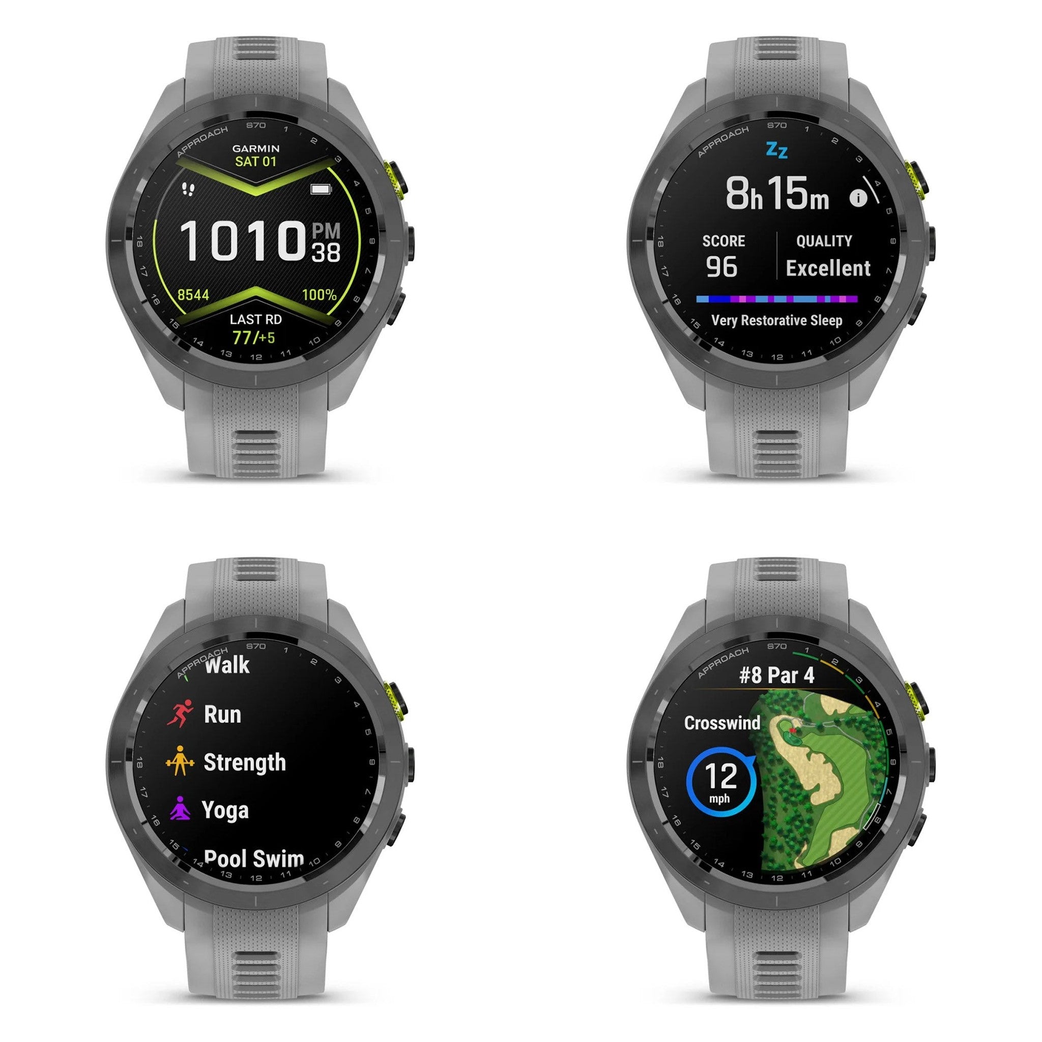 Garmin Approach S70 42MM Fitness Tracker Watch GPS Golf Smartwatch For Men-Gray 6th Ave Electronics