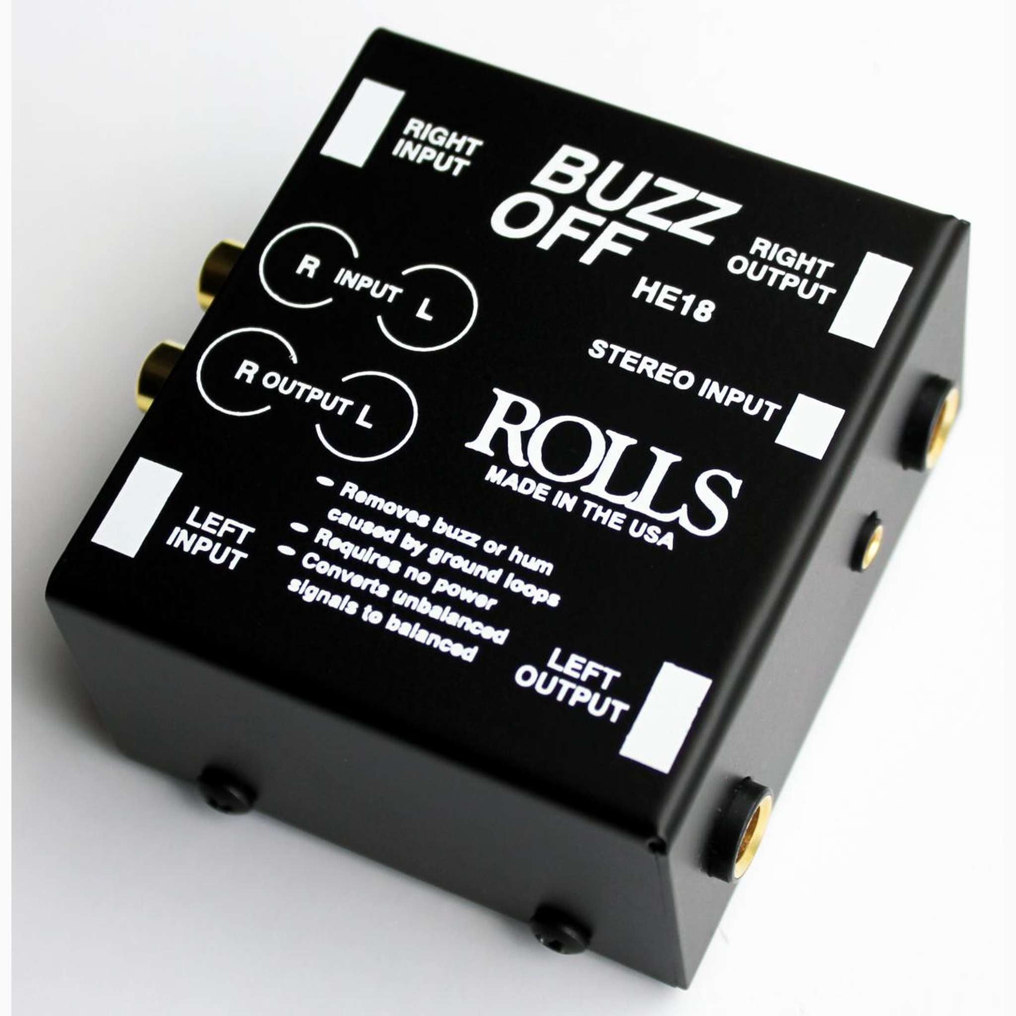 Rolls HE18 Two-Channel Audio Hum Eliminator and Buzz Remover Bundle rolls