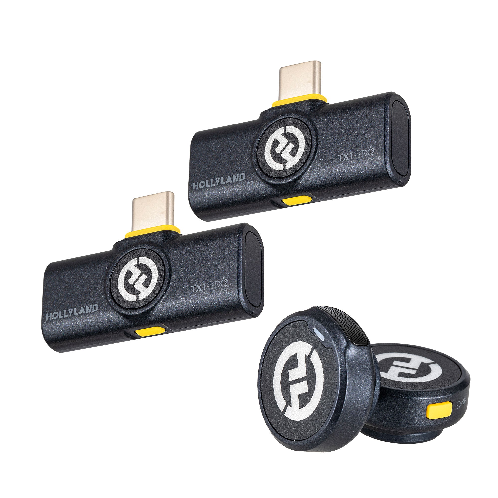 Hollyland Lark M2 Wireless Lavalier Microphone for iPhone/Android/Camera/PC/Laptop with Lightning/USB-C/Plug, 48KHz 24Bit, 1000ft Range, Noise Cancellation, 30H Battery for Video Recording, Streaming