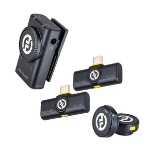 Hollyland Lark M2 Wireless Lavalier Microphone for iPhone/Android/Camera/PC/Laptop with Lightning/USB-C/Plug, 48KHz 24Bit, 1000ft Range, Noise Cancellation, 30H Battery for Video Recording, Streaming