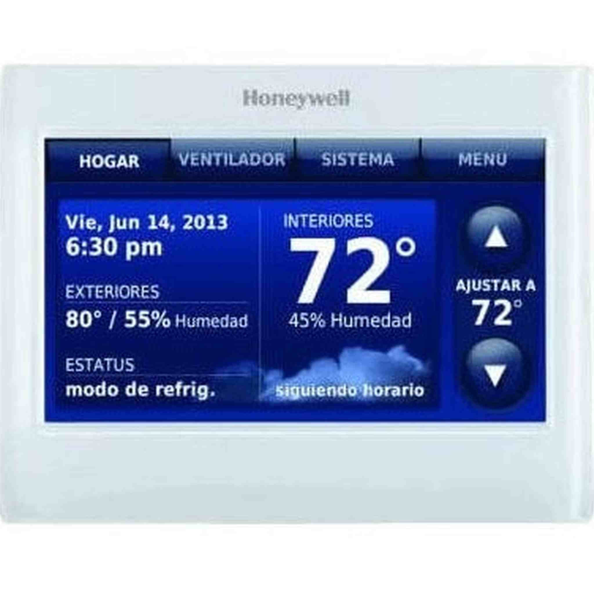 Honeywell THX9421R5021WW 2 Wire IAQ High Definition Touch Screen Thermostat with Red Link Technology, White