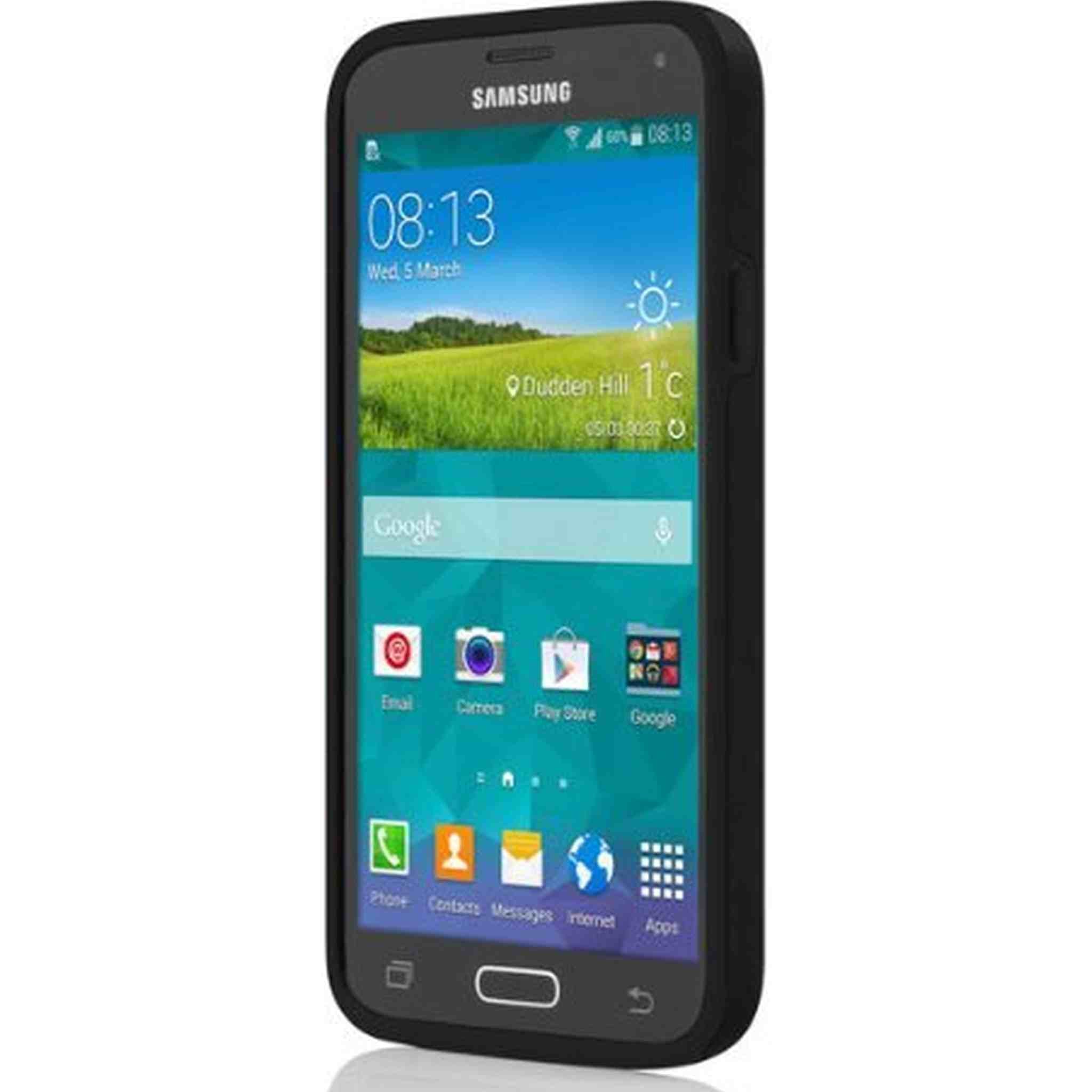 Incipio Stowaway Credit Card Case for Samsung Galaxy S5 - Retail Packaging - Black/Black