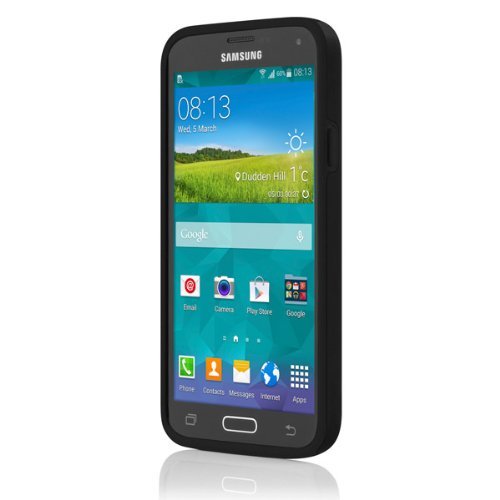 Incipio Stowaway Credit Card Case for Samsung Galaxy S5 - Retail Packaging - Black/Black