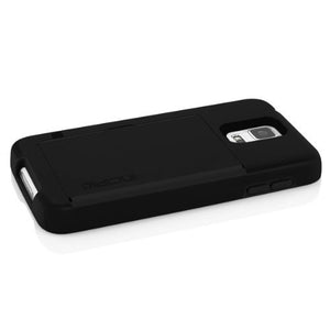 Incipio Stowaway Credit Card Case for Samsung Galaxy S5 - Retail Packaging - Black/Black