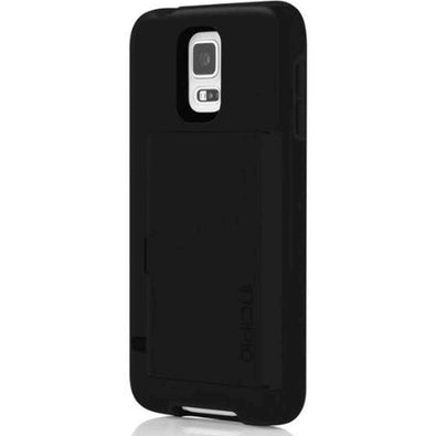 Incipio Stowaway Credit Card Case for Samsung Galaxy S5 - Retail Packaging - Black/Black