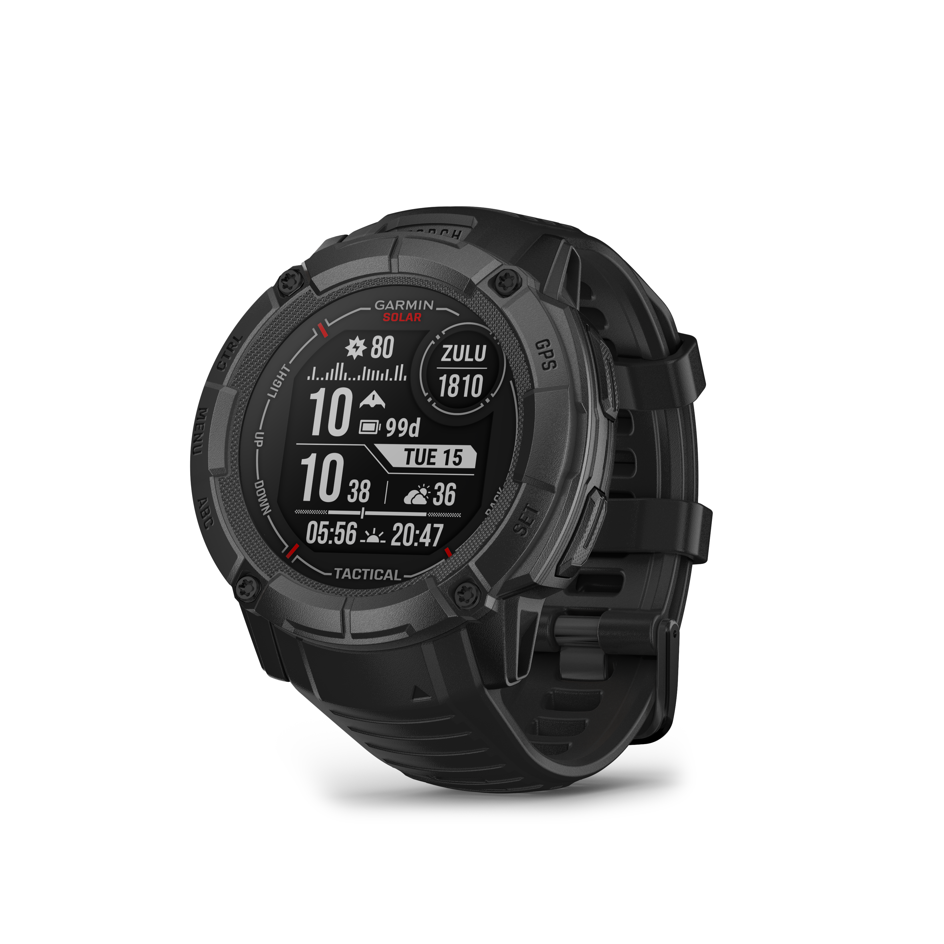 Garmin Instinct 2X Solar - Tactical Edition Rugged GPS Smartwatch (Black) Bundle