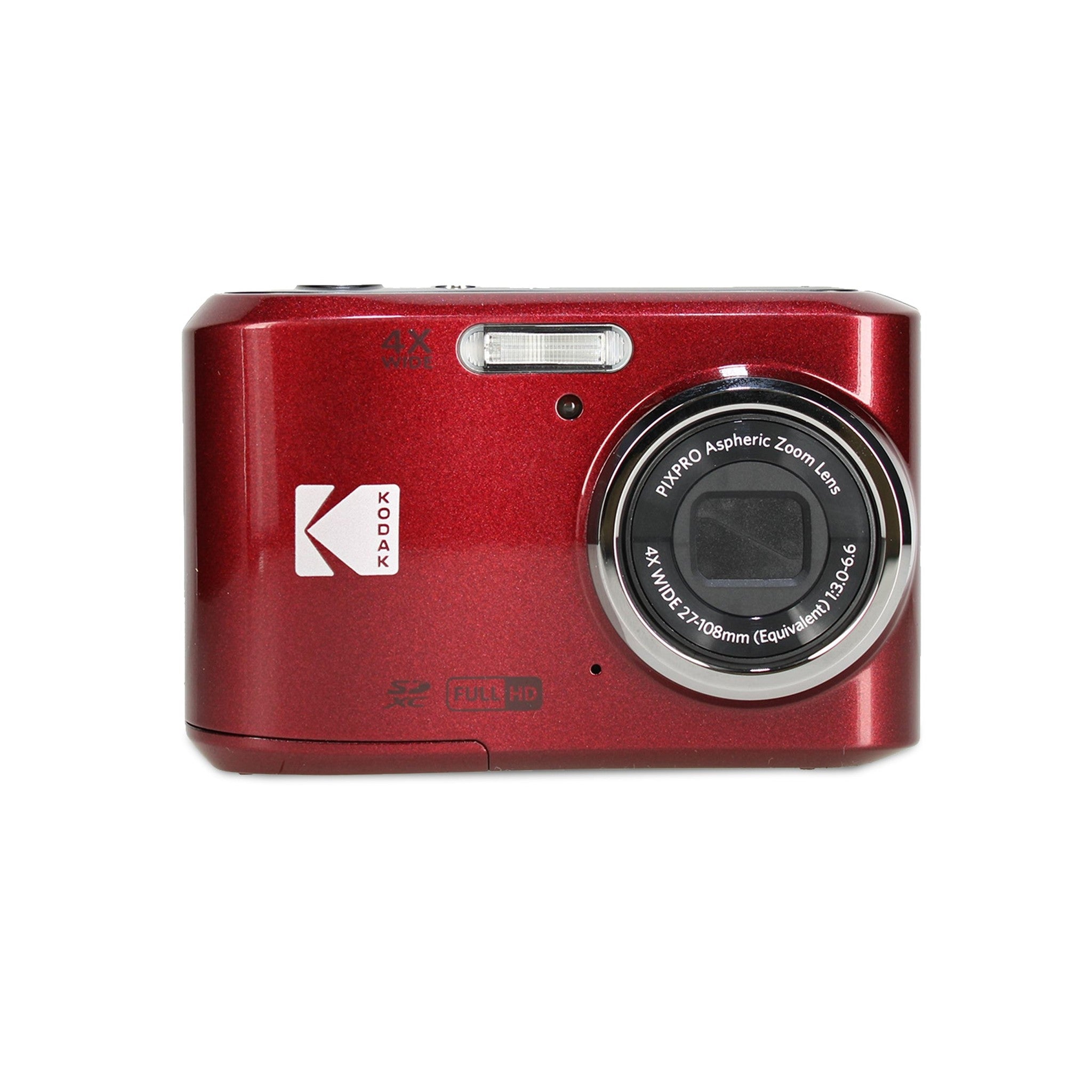 Kodak PIXPRO FZ45 Digital Camera Red FZ45RD + 128GB Card + Camera Case + Cleaning Cloth