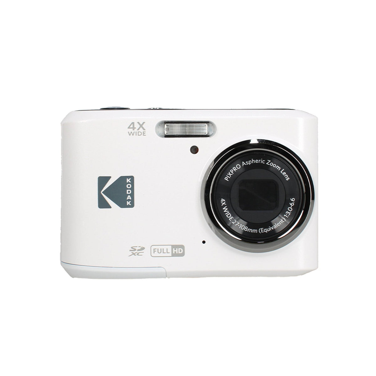 Kodak PIXPRO FZ45 Digital Camera White FZ45WH + 128GB Card + Camera Case + Cleaning Cloth