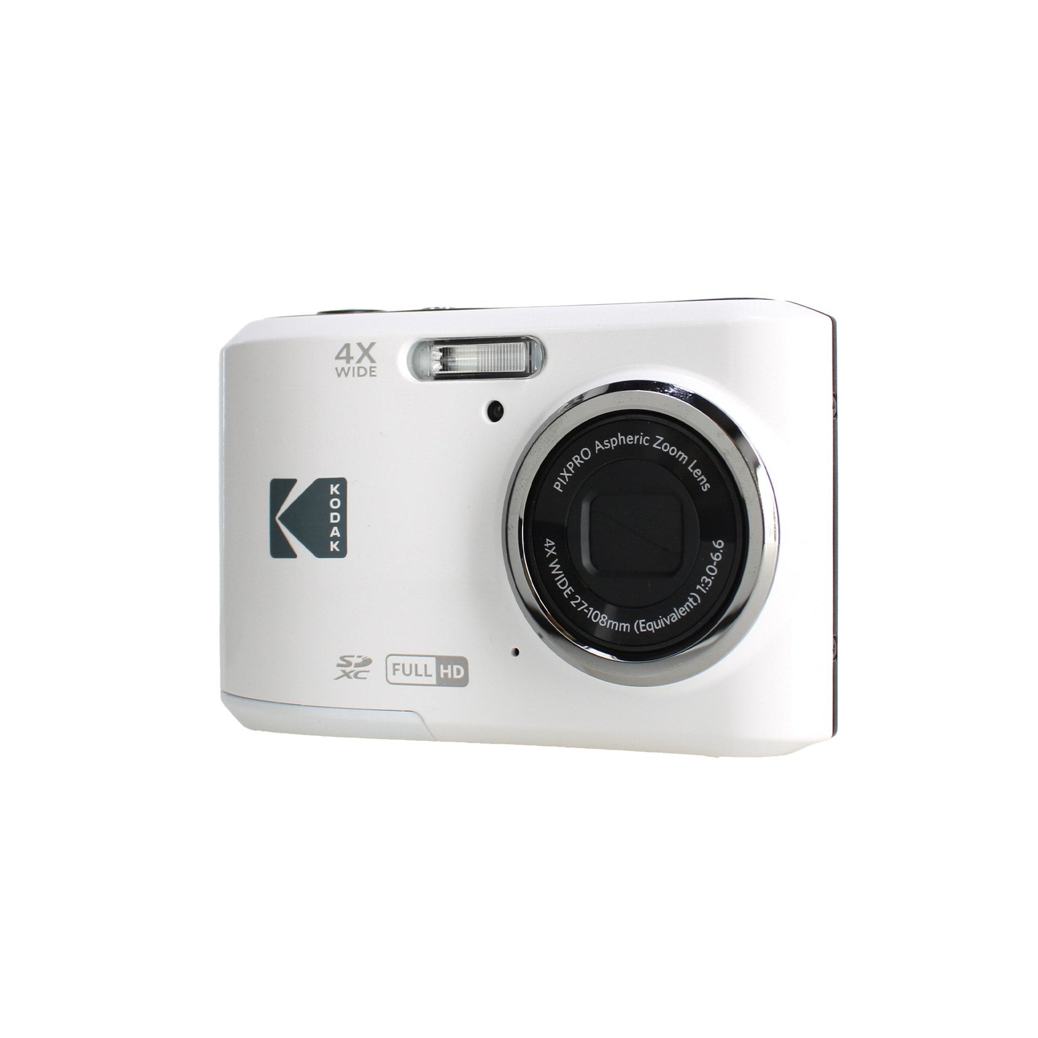 Kodak PIXPRO FZ45 Digital Camera White FZ45WH + 128GB Card + Camera Case + Cleaning Cloth