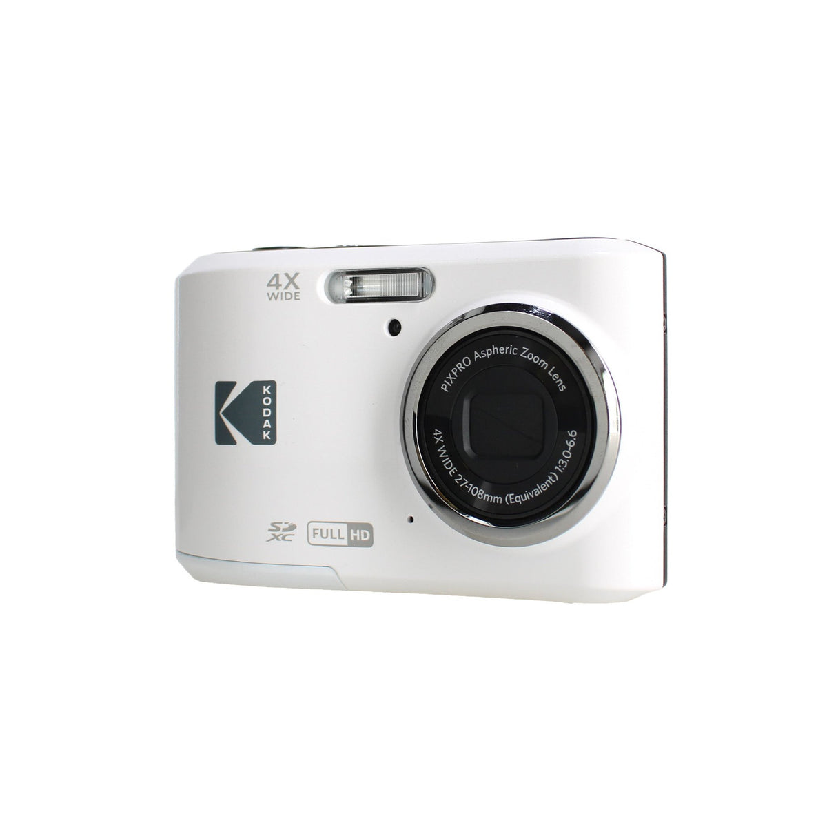 Kodak PIXPRO FZ45 Digital Camera White FZ45WH + 64GB Card + Camera Case + Cleaning Cloth
