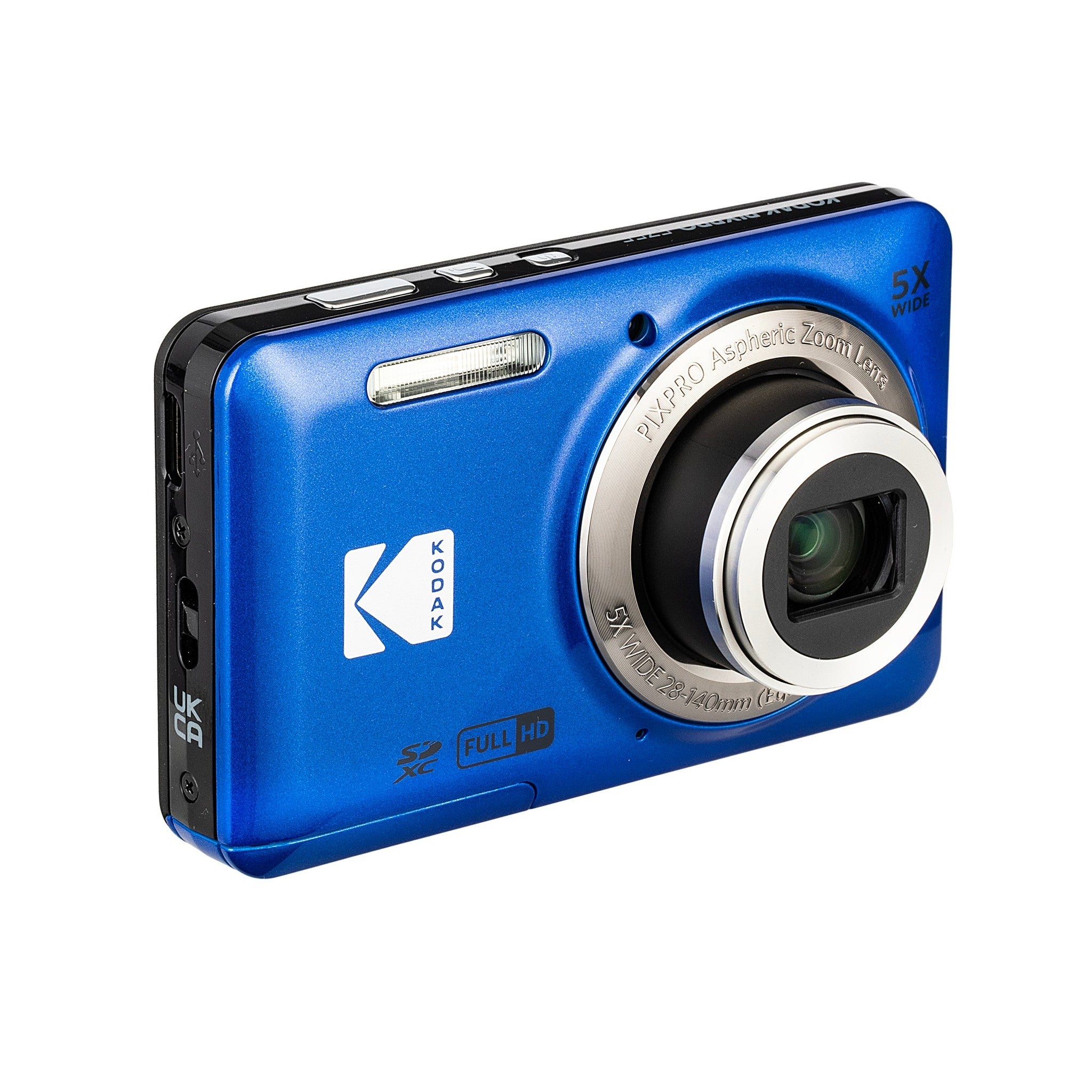 Kodak PIXPRO FZ55 Digital Camera Blue FZ55BL + 64GB Card + Case + Cleaning Cloth