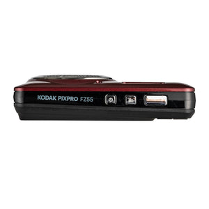 Kodak PIXPRO FZ55 Digital Camera Red FZ55RD + 128GB Card + Case + Cleaning Cloth