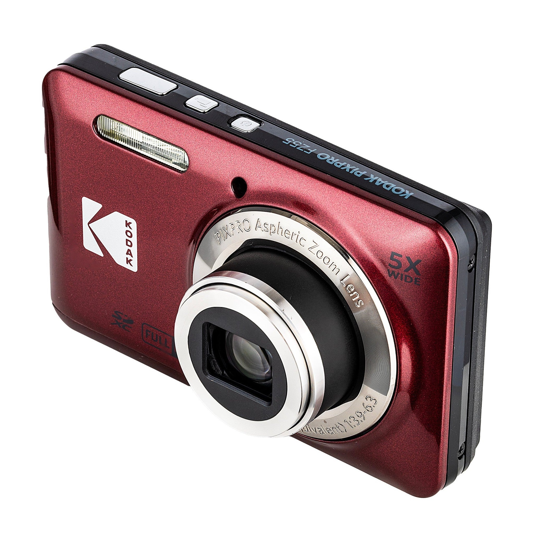 Kodak PIXPRO FZ55 Digital Camera Red FZ55RD + 128GB Card + Case + Cleaning Cloth