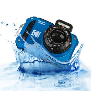 Kodak PIXPRO WPZ2 Digital Camera Blue WPZ2BL + 32GB Card + Case + Cleaning Cloth