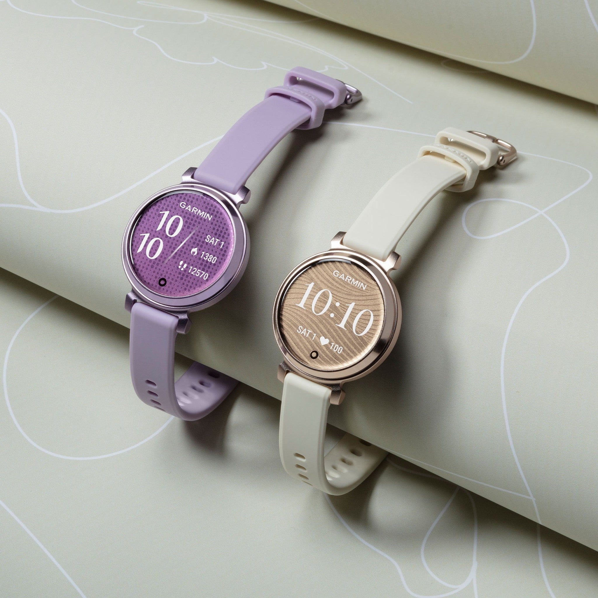 Garmin Lily 2 Classic, Small and Stylish Smartwatch Cream Gold with Tan