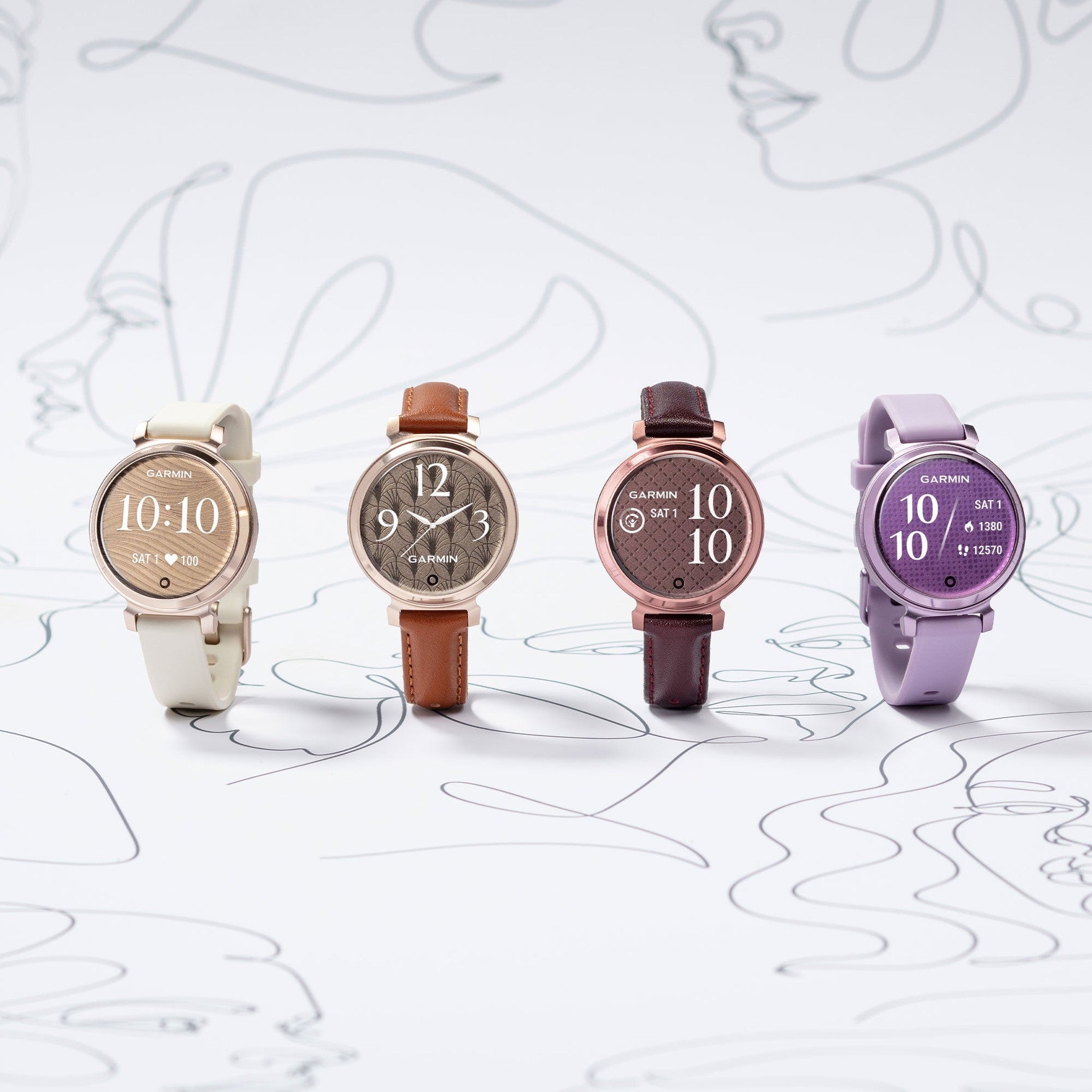 Garmin Lily 2 Classic, Small and Stylish Smartwatch Mulberry Bundle