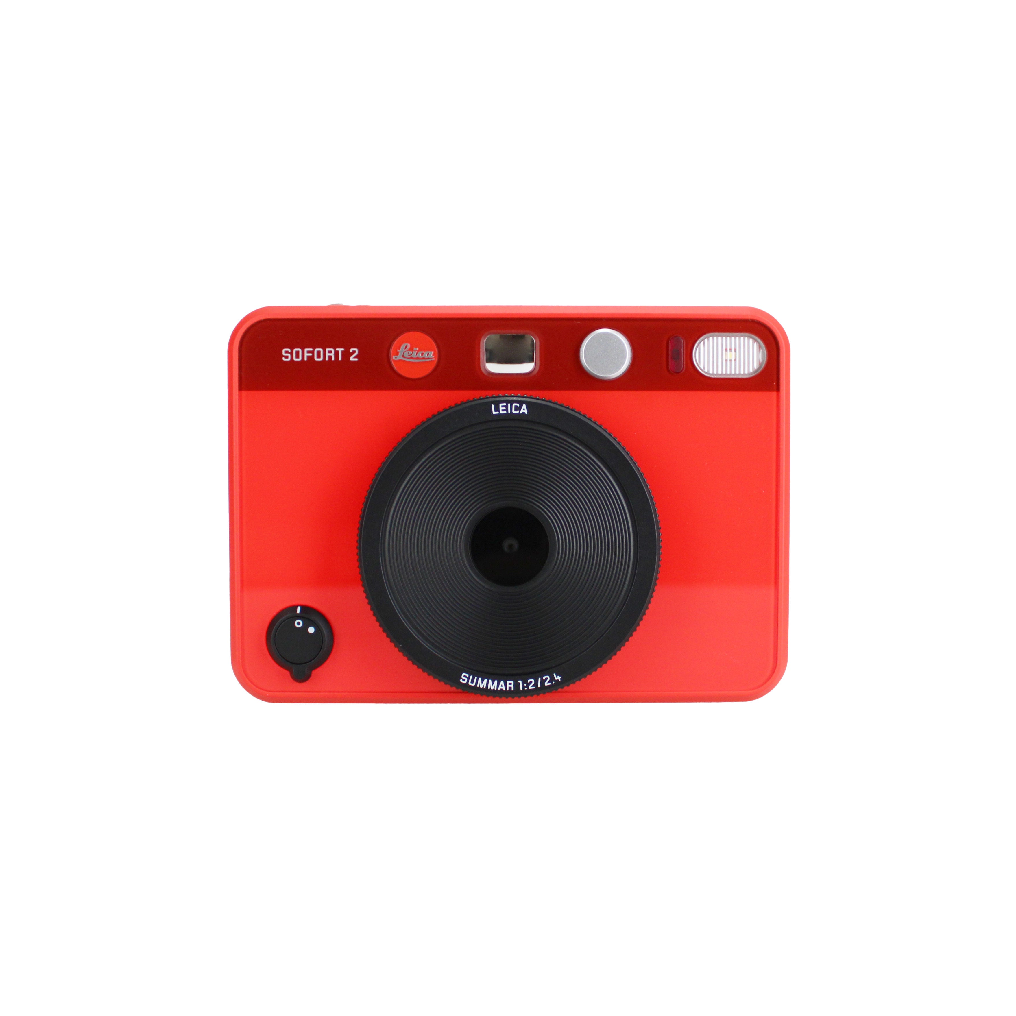 Leica Sofort 2 Hybrid Instant and Digital Camera + Instant Film 100 Sheets Red