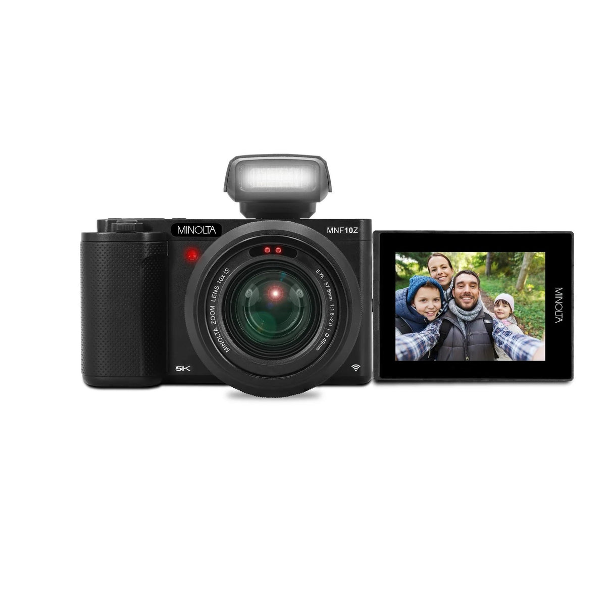 Minolta 72MP Camera w/10x Optical Zoom, Black