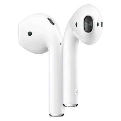 Apple AirPods with Charging Case 2nd Gen Bundle with Velcro Cable Ties + USB Wall & Car Charger