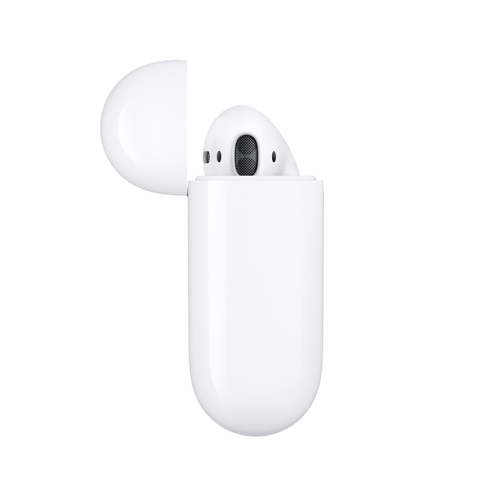Apple AirPods with Charging Case (2nd Gen) Bundle with Velcro Cable Ties + USB Wall & Car Charger