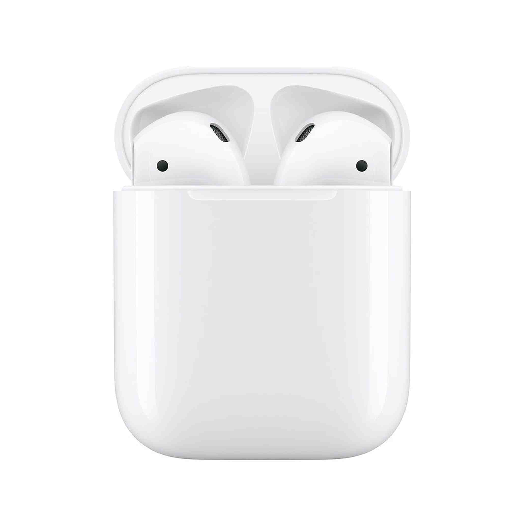 Apple AirPods with Charging Case 2nd Gen Bundle with Velcro Cable Ties + USB Wall & Car Charger Apple