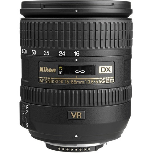 Nikon 16-85mm f/3.5-5.6G ED VR AF-S DX Nikkor Zoom Lens - 0.22x - 16mm to 85mm - f/3.5 to 5.6 -