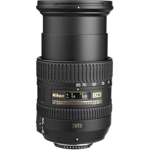 Nikon 16-85mm f/3.5-5.6G ED VR AF-S DX Nikkor Zoom Lens - 0.22x - 16mm to 85mm - f/3.5 to 5.6 -