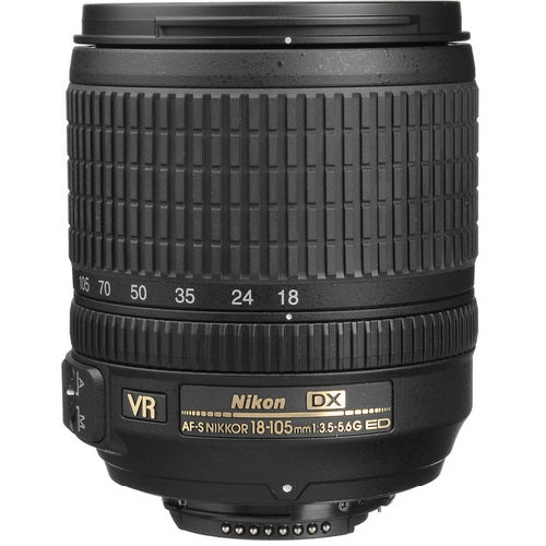 Nikon AF-S DX NIKKOR 18-105mm f/3.5-5.6G ED Vibration Reduction Zoom Lens with Auto Focus for Nikon DSLR Cameras - (International Version)