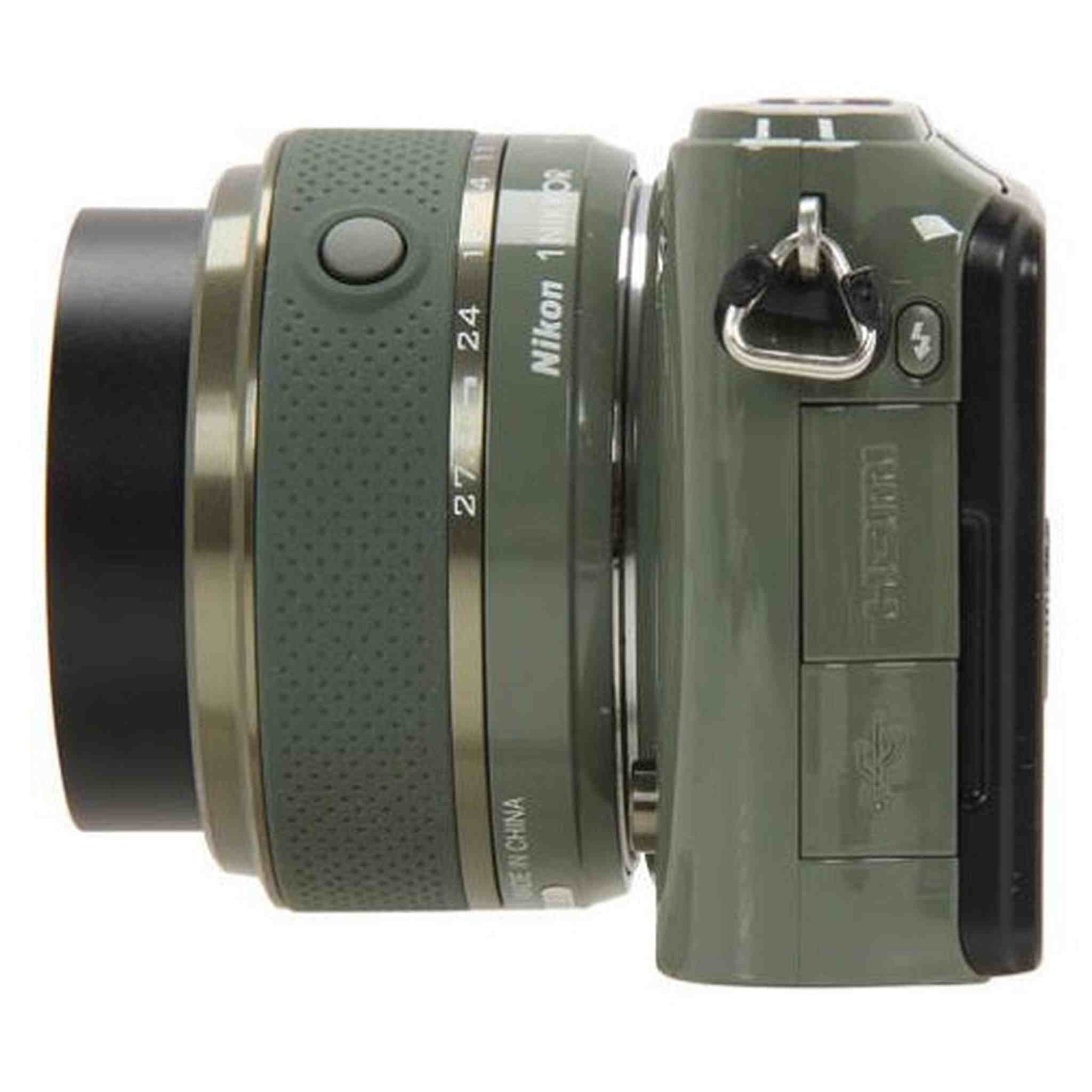 Nikon 1 S1 10.1 MP HD Digital Camera with 11-27.5mm VR 1 NIKKOR Lens Khaki