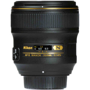 Nikon AF FX NIKKOR 35mm f/1.4G Fixed Focal Length Lens with Auto Focus for Nikon DSLR Cameras