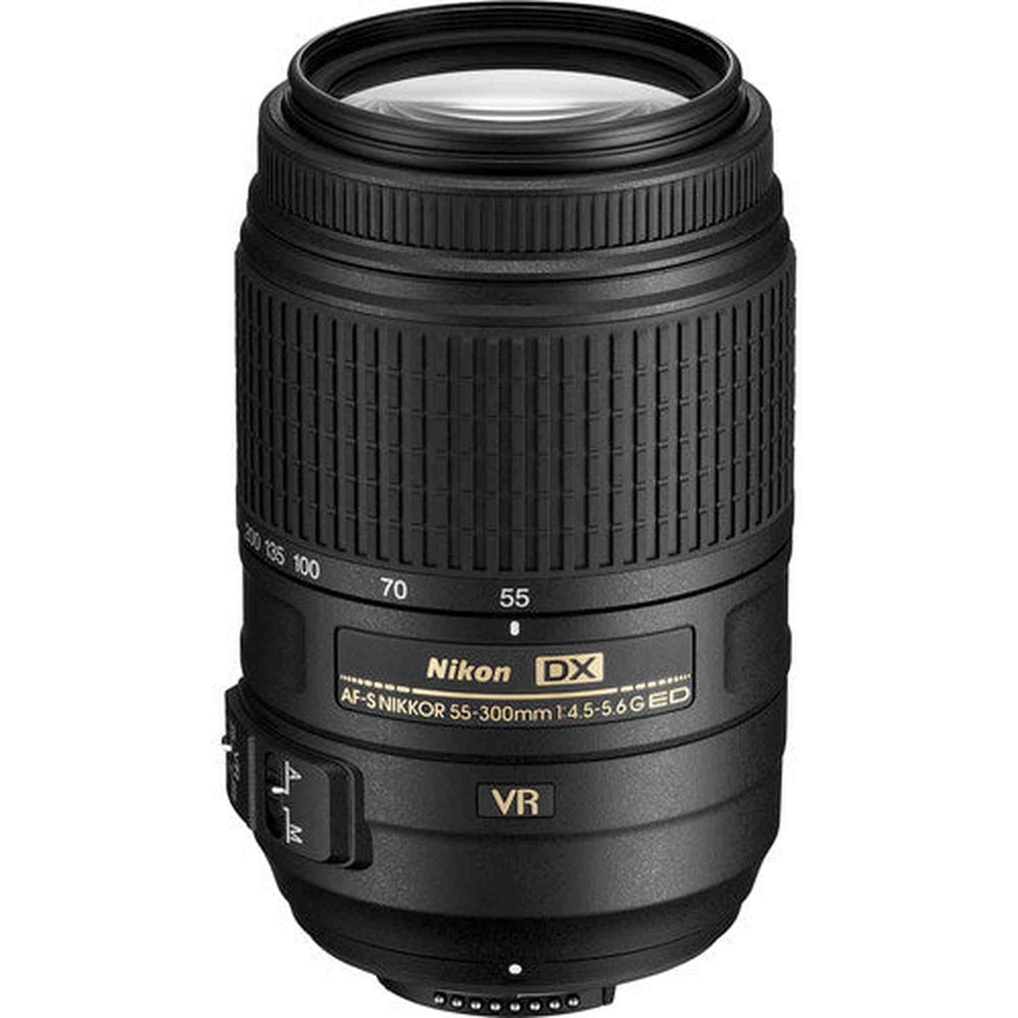 Nikon AF-S DX NIKKOR 55-300mm f/4.5-5.6G ED Vibration Reduction Zoom Lens with Auto Focus for Nikon DSLR Cameras Nikon