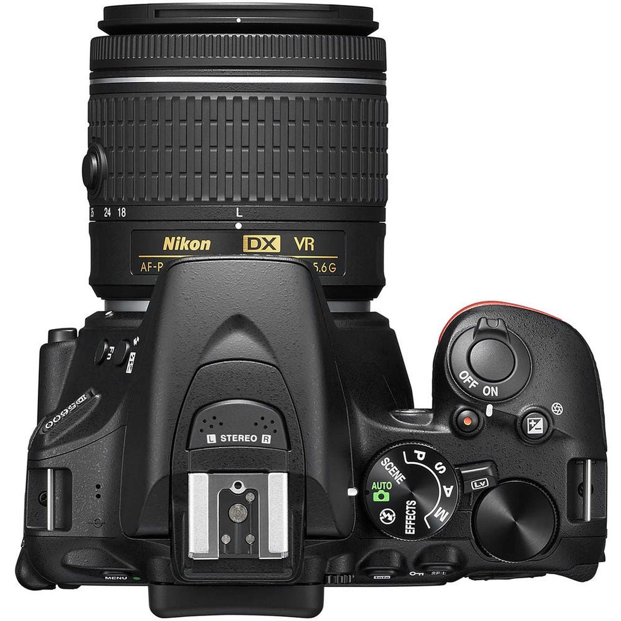 Nikon D5600 DX-format Digital SLR w/ AF-P DX NIKKOR 18-55mm f/3.5-5.6G VR, Touchscreen, Wi-Fi, Bluetooth Nikon