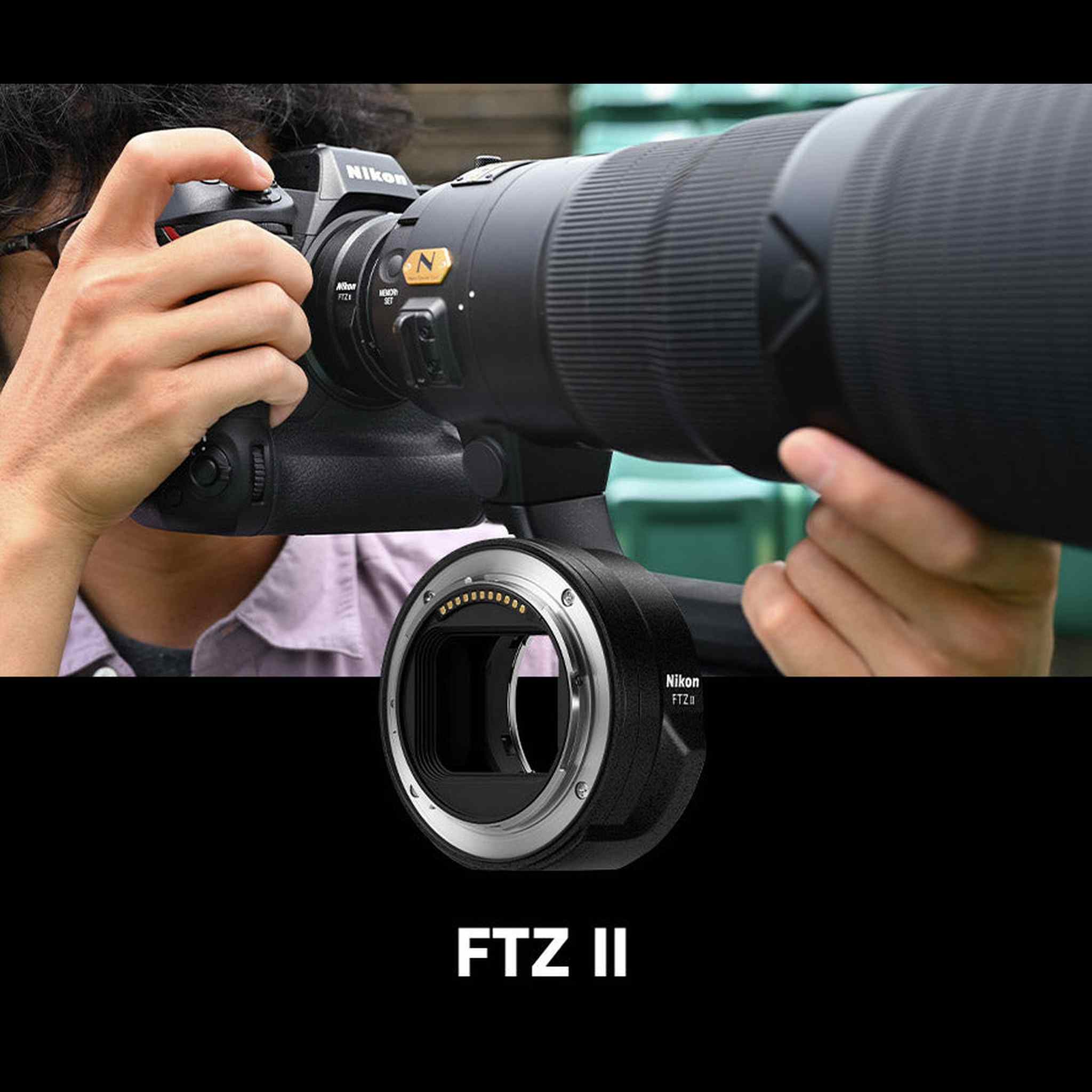 Nikon FTZ II Lens Mount Adapter for Z-Lens 4264 Intl Model Bundle + SD Card