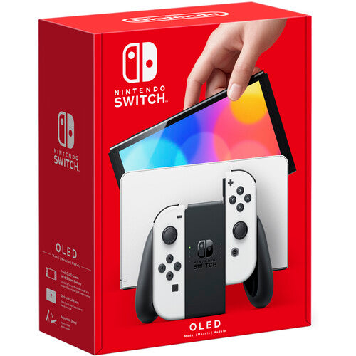 Nintendo Switch OLED White with Super Smash Bros Ultimate Game Bundle