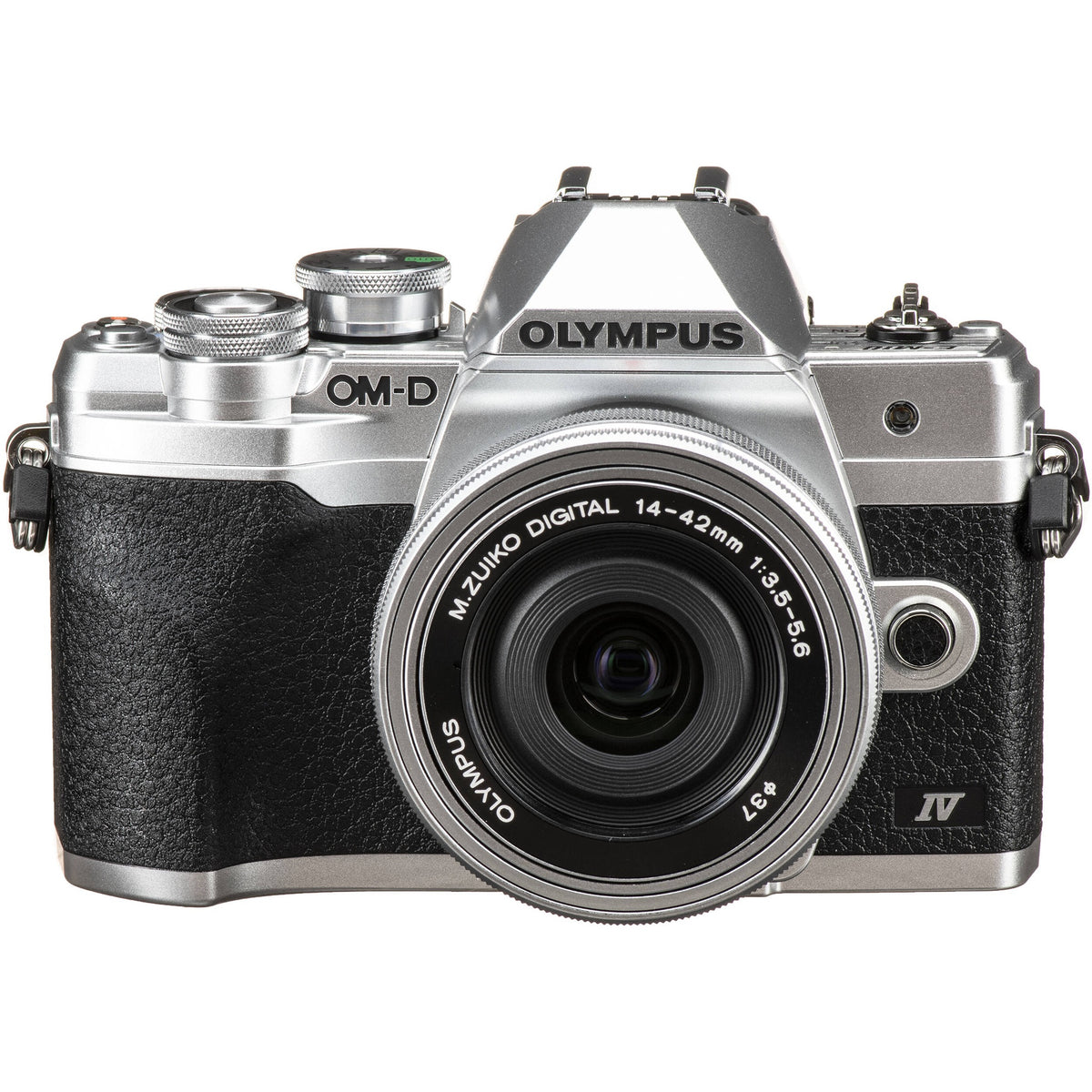OM SYSTEM OM-D E-M10 Mark IV Silver Camera 14-42mm EZ Lens Bundle