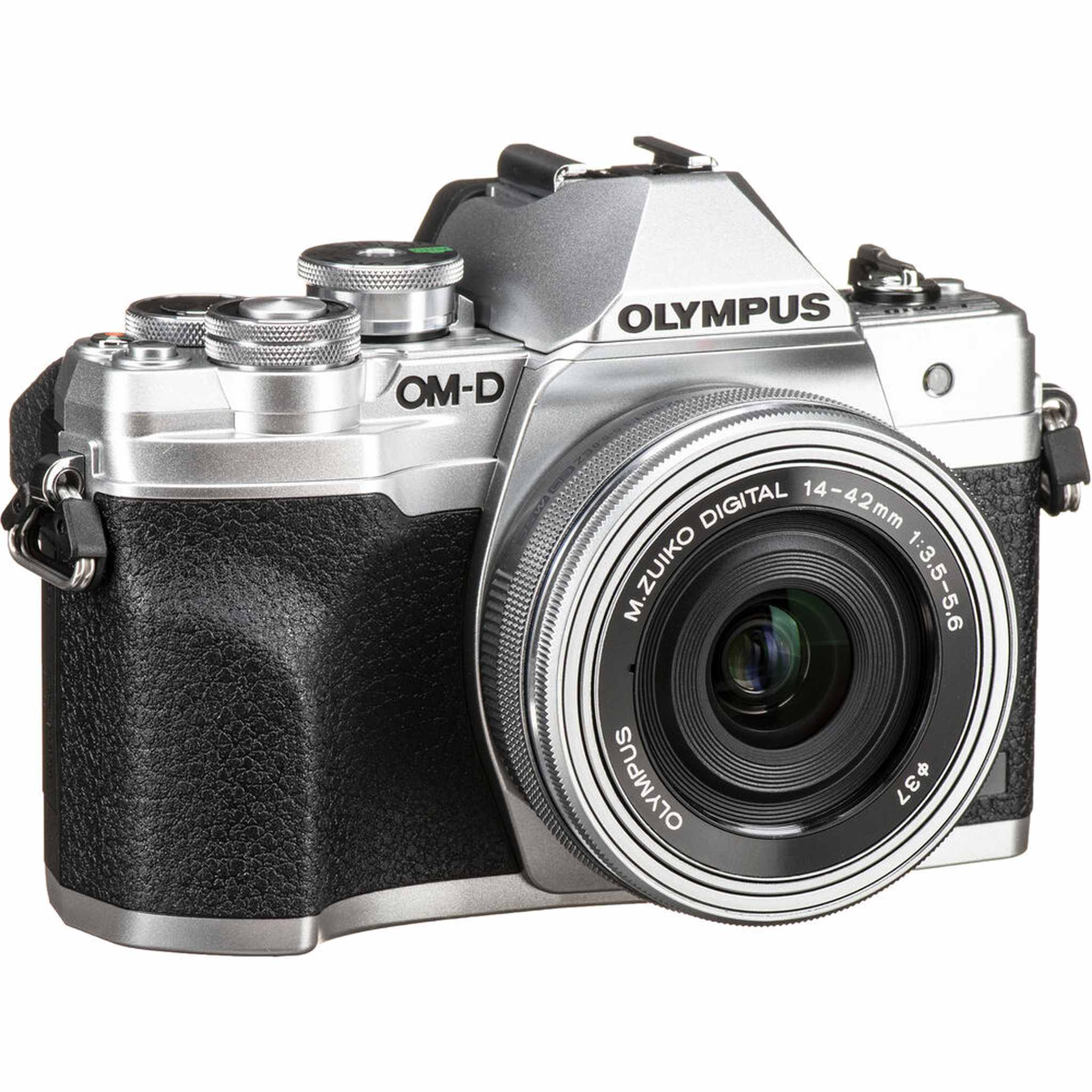 Olympus OM-D E-M10 Mark IV Mirrorless Camera Silver 14-42mm EZ Lens 20.3MP 4K Bundle