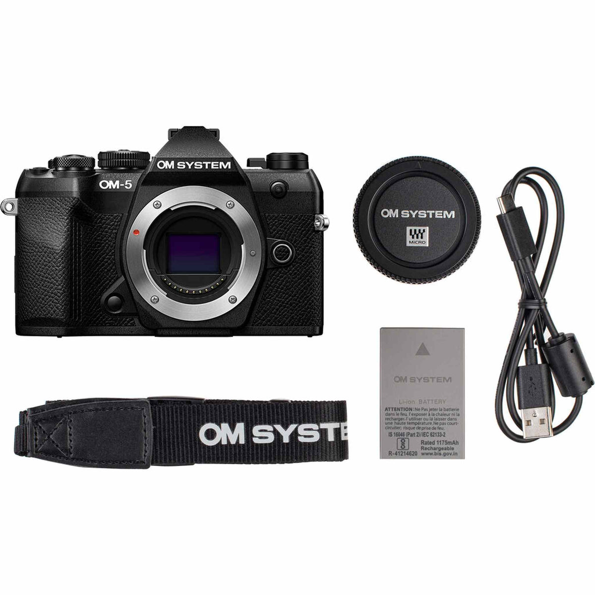 OM SYSTEM OM-5 Mark II Mirrorless Camera Black Bundle