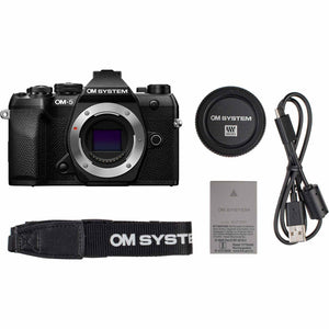 OM SYSTEM OM-5 Mark II Mirrorless Camera + ED 12-45mm f/4 PRO Lens Black Bundle