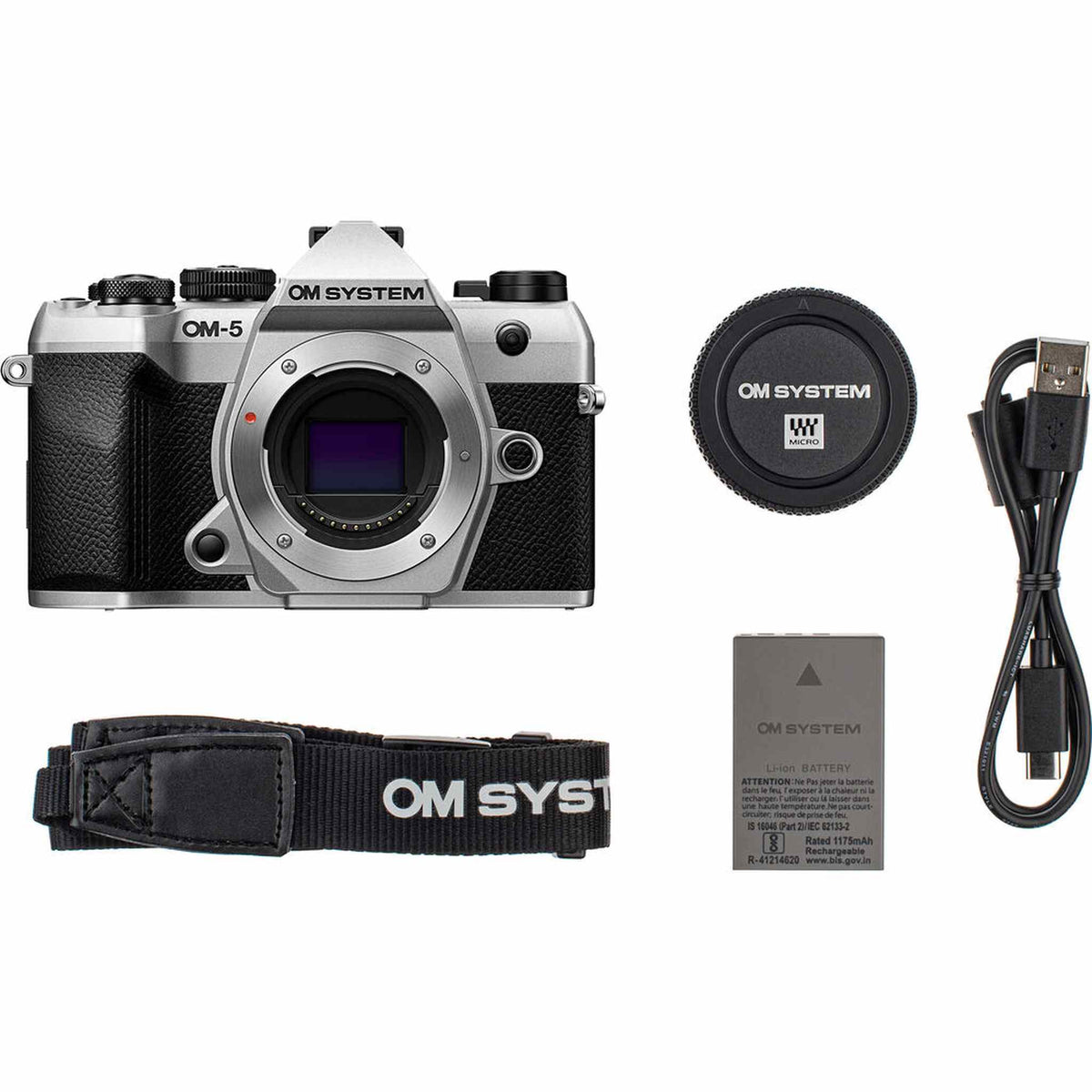OM SYSTEM OM-5 Mark II Mirrorless Camera Silver Bundle