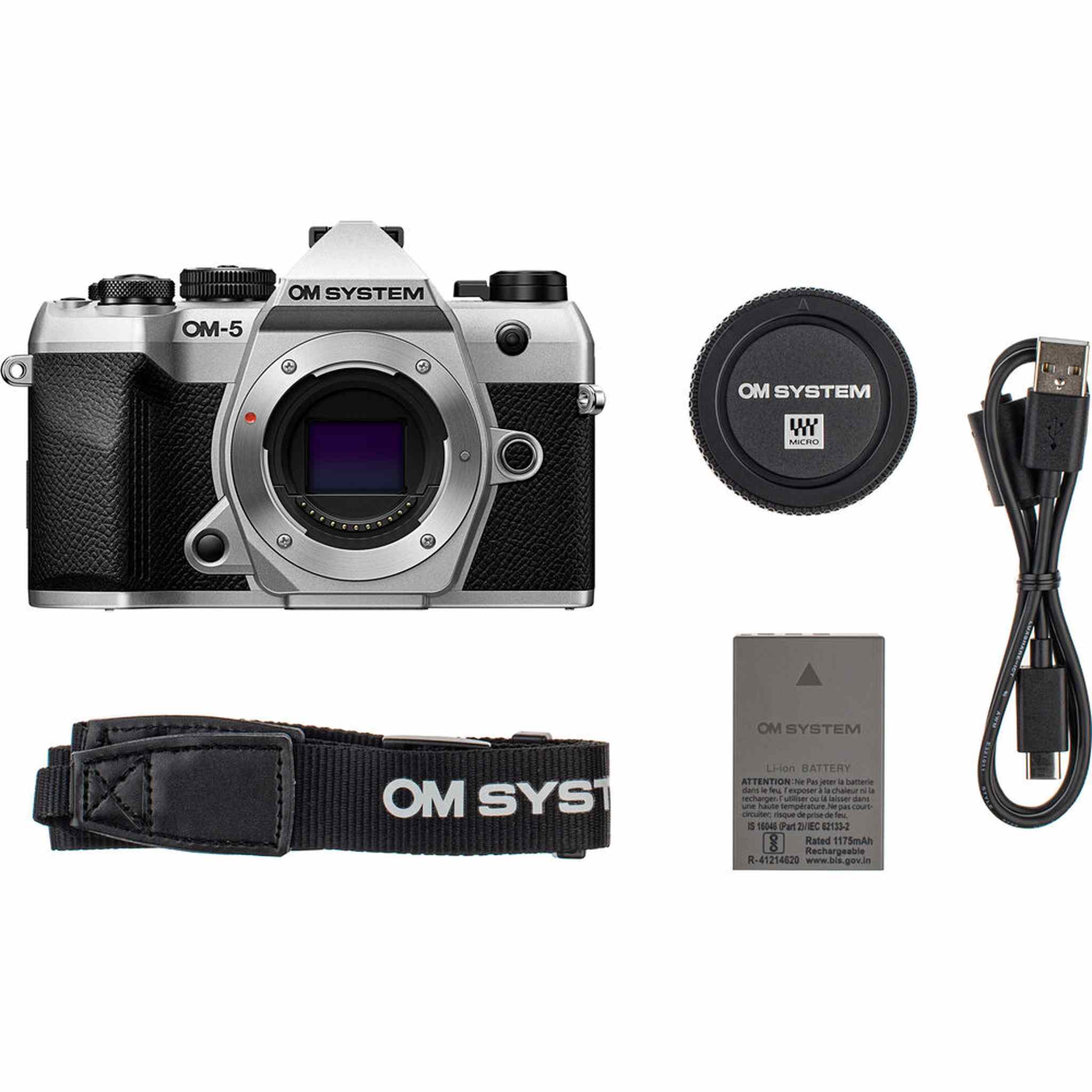 OM SYSTEM OM-5 Mark II Mirrorless Camera + ED 12-45mm f/4 PRO Lens Silver Bundle