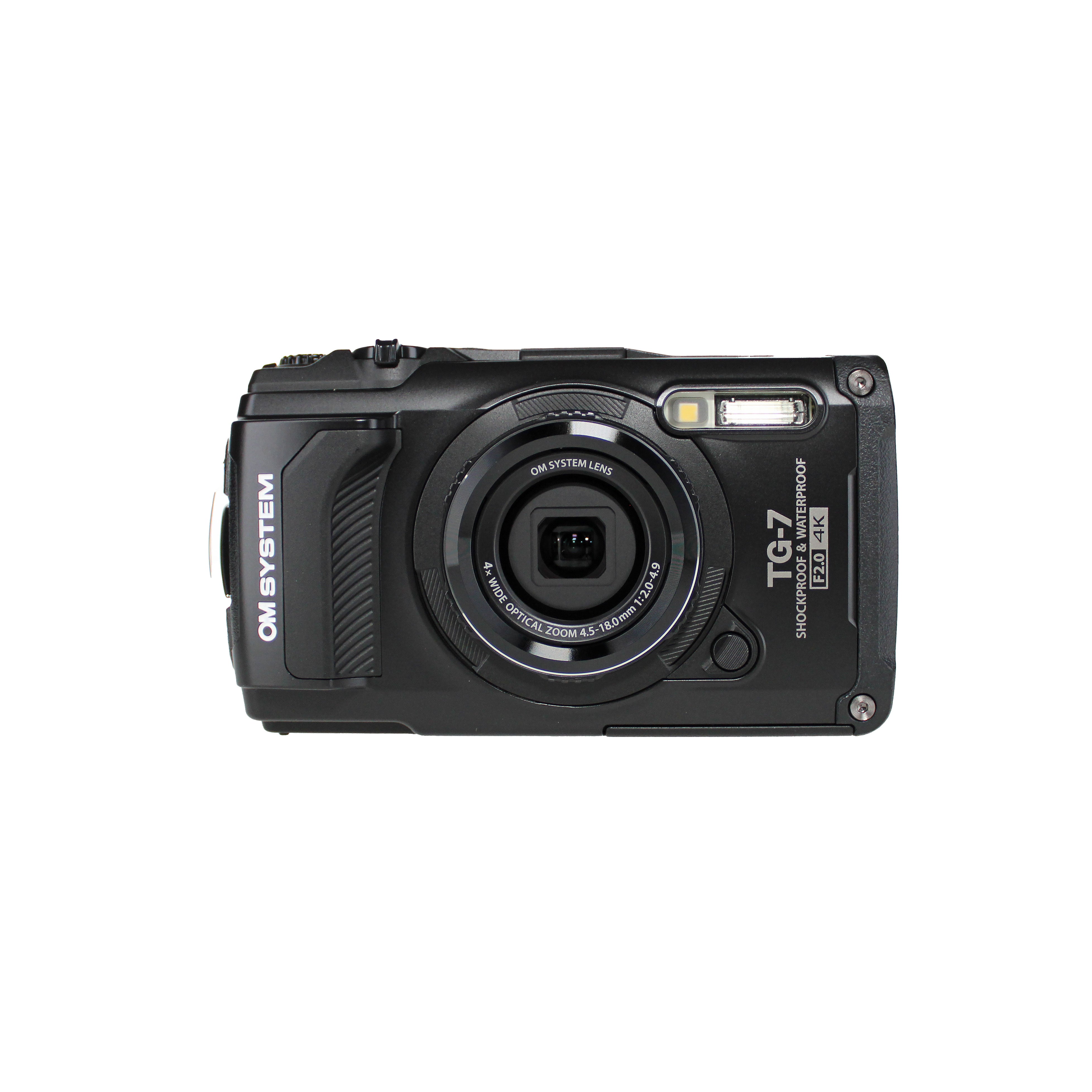 OM SYSTEM Tough TG-7 Digital Camera (Black) Bundle