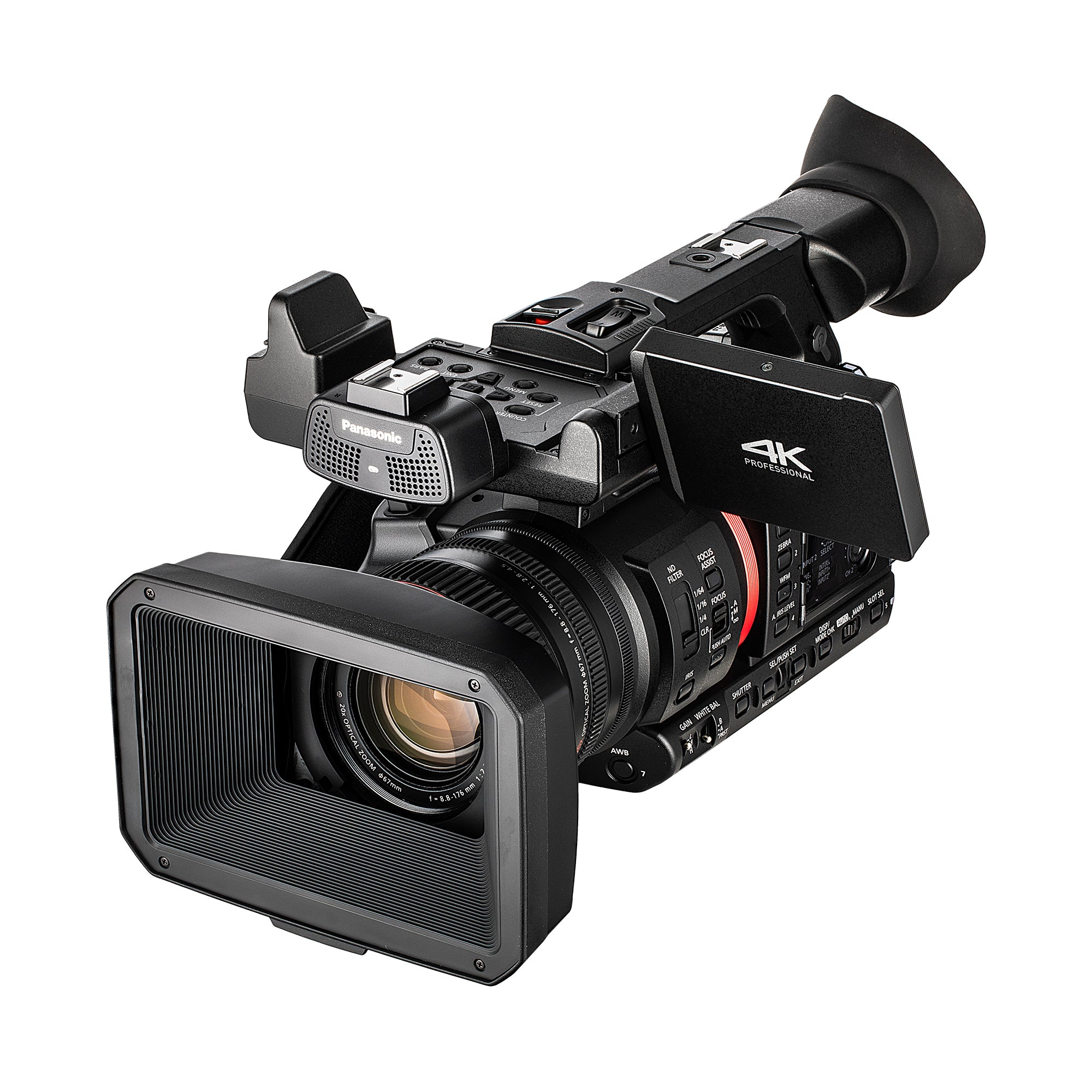 Panasonic AG-CX350 4K Camcorder AG-CX350 W/Padded Case, 128 GB Memory Card, Wire Straps, LED Light, and More