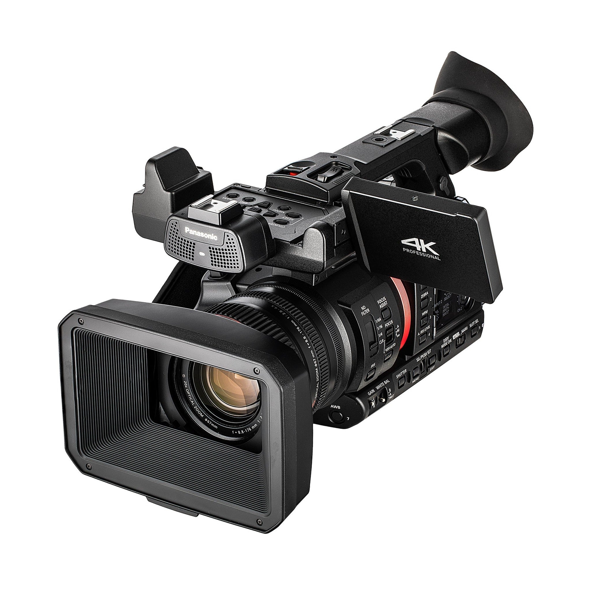 Panasonic AG-CX350 4K Camcorder AG-CX350 W/Padded Case, 128 GB Memory Card, Wire Straps, LED Light, and More