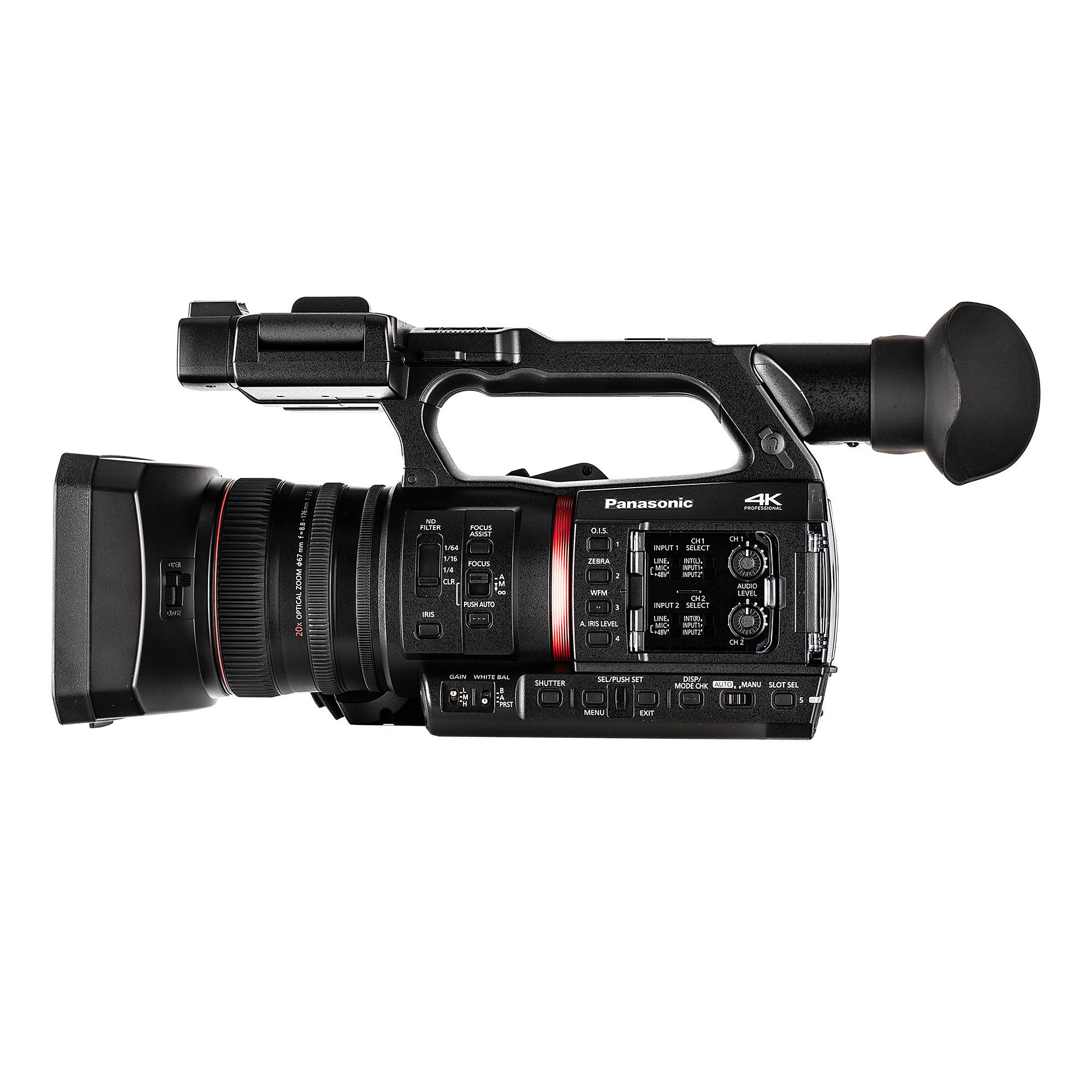 Panasonic AG-CX350 4K Camcorder AG-CX350 W/Padded Case, 128 GB Memory Card, Wire Straps, LED Light, and More