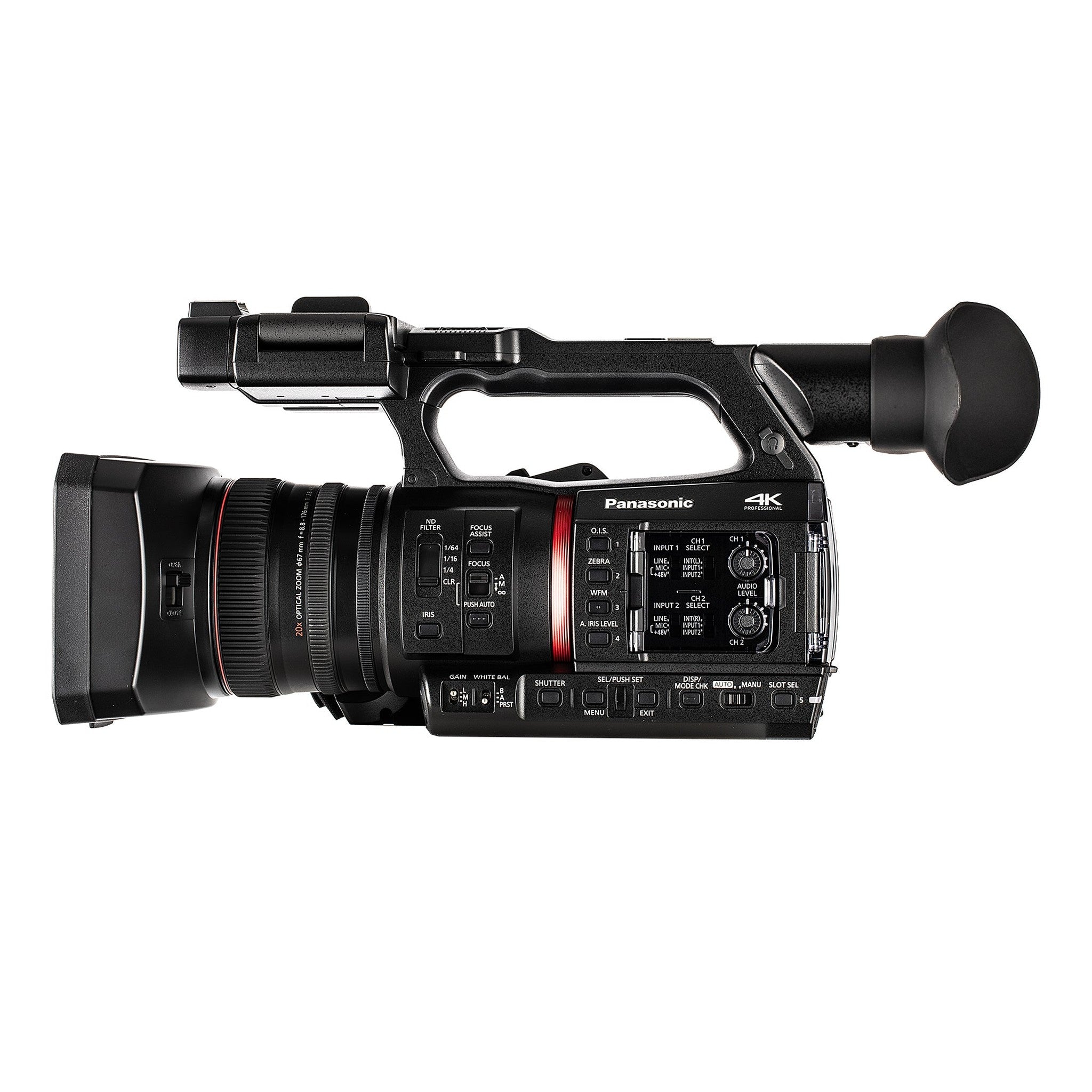 Panasonic AG-CX350 4K Camcorder AG-CX350 W/Padded Case, 128 GB Memory Card, Wire Straps, LED Light, and More