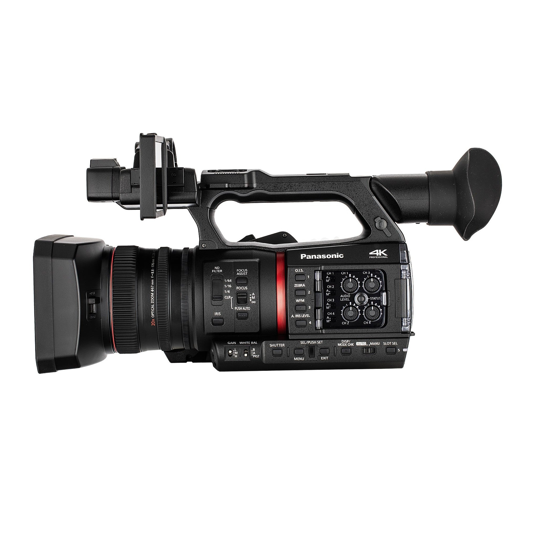 Panasonic AG-CX370 UHD 4K Pro Camcorder with NDI|HX2 and Auto-Tracking, 64GB Memory Card