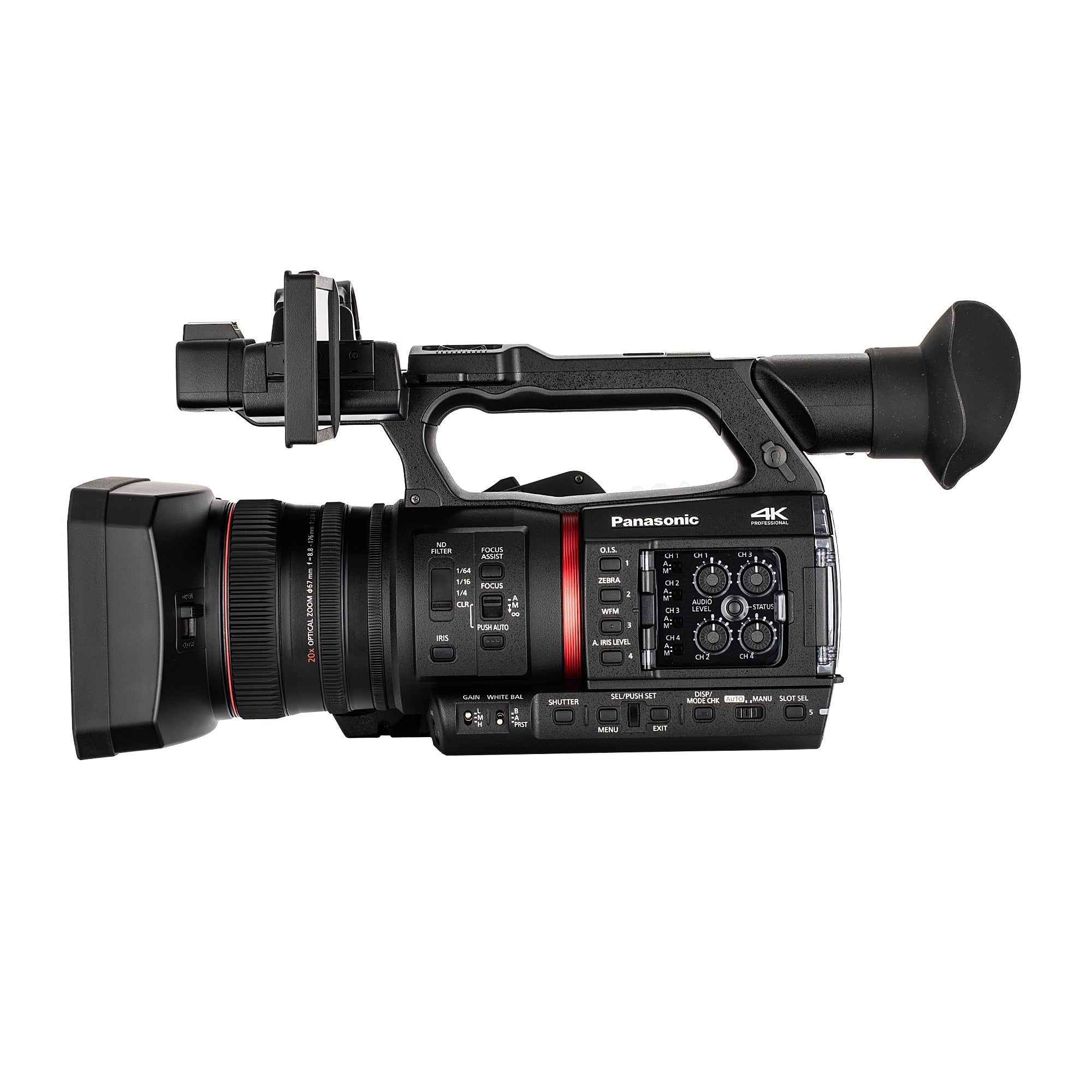 Panasonic AG-CX370 UHD 4K Pro Camcorder with NDI|HX2 and Auto-Tracking, 2x 64GB Memory Card