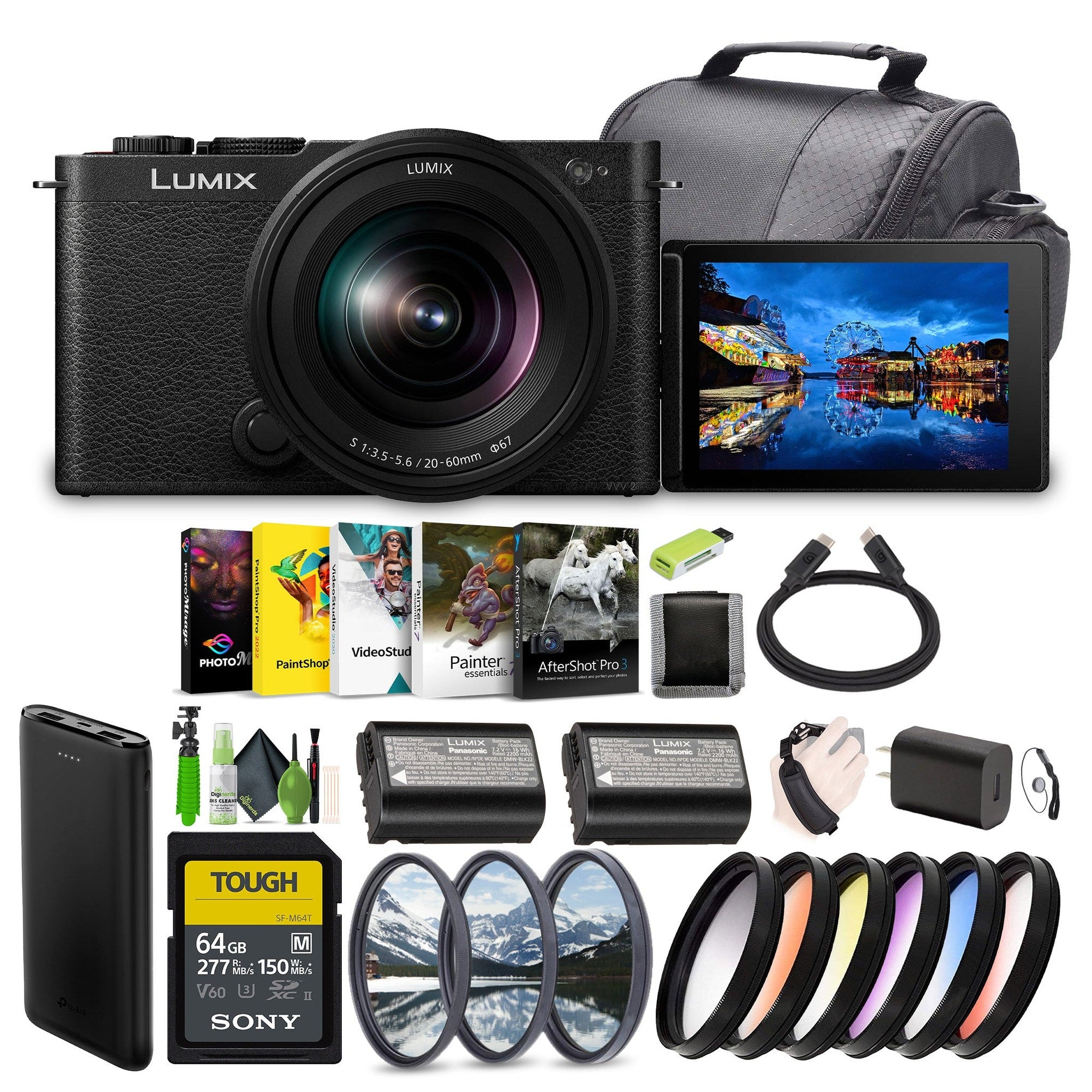 Panasonic LUMIX S9 Full Frame Mirrorless Camera with 20-60mm L Mount Lens Black Panasonic